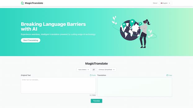 MagicTranslate AI screenshot and logo