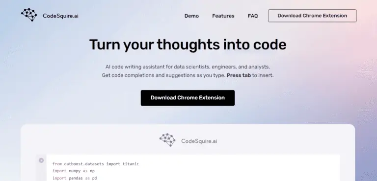 CodeSquire screenshot and logo