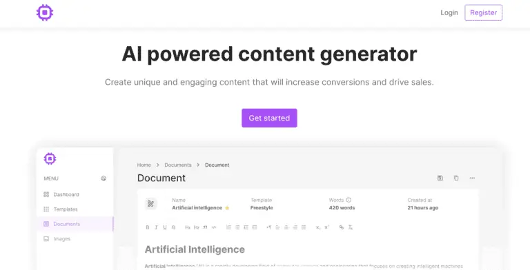 Content Generator screenshot and logo