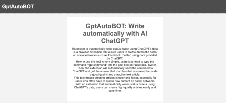 GPTAutoBot screenshot and logo