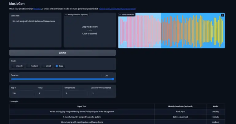 metas-musicgen image