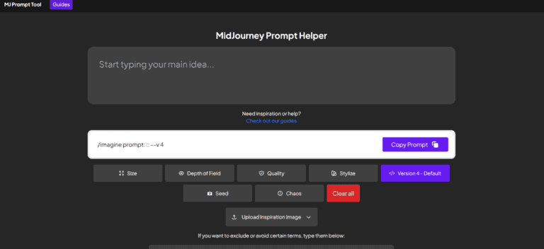 MidJourney Prompt Helper screenshot and logo