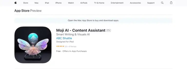 Moji Writing Assistant screenshot and logo