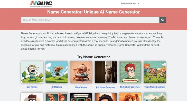 Name Generator screenshot and logo