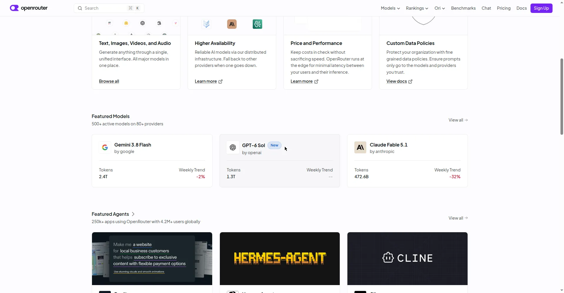 OpenRouter screenshot