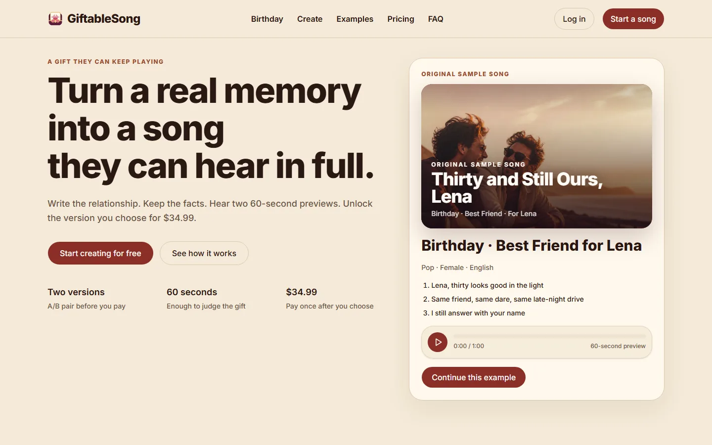 GiftableSong screenshot