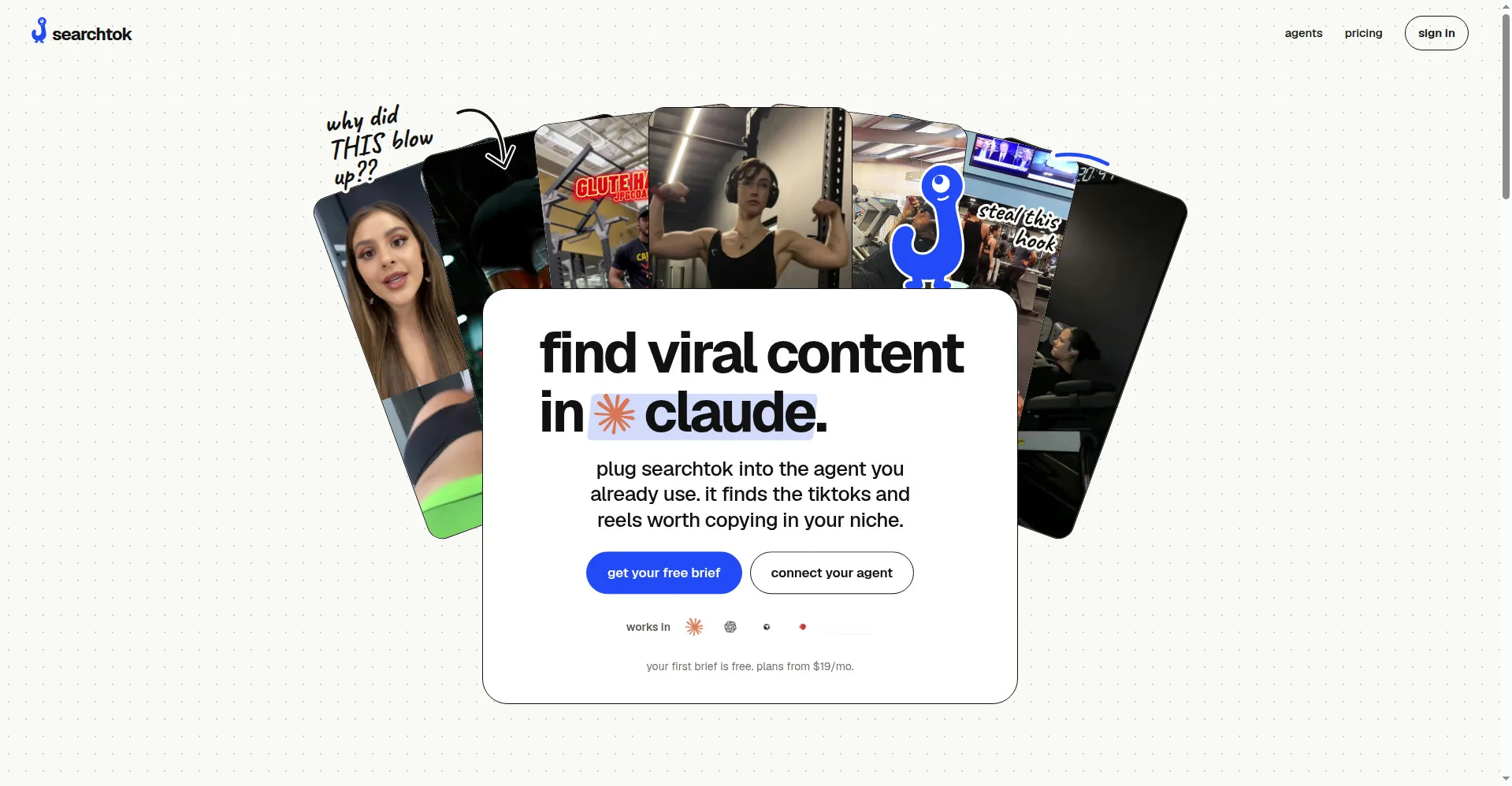 Searchtok homepage