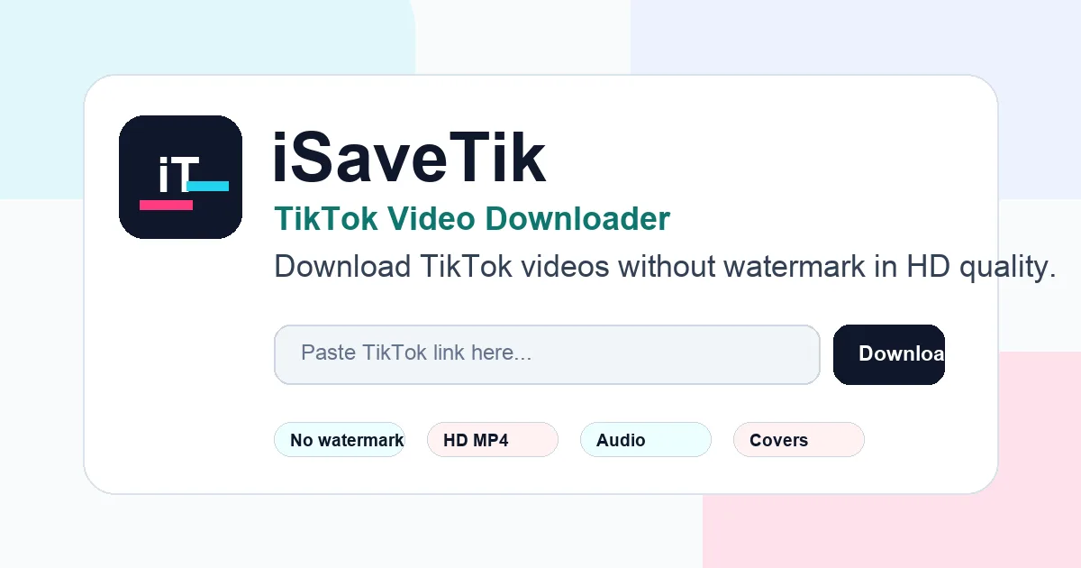 iSaveTik public TikTok downloader overview