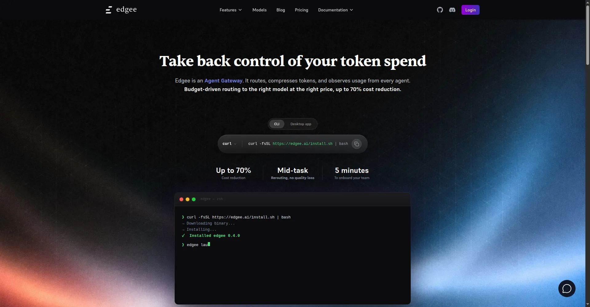 Edgee homepage