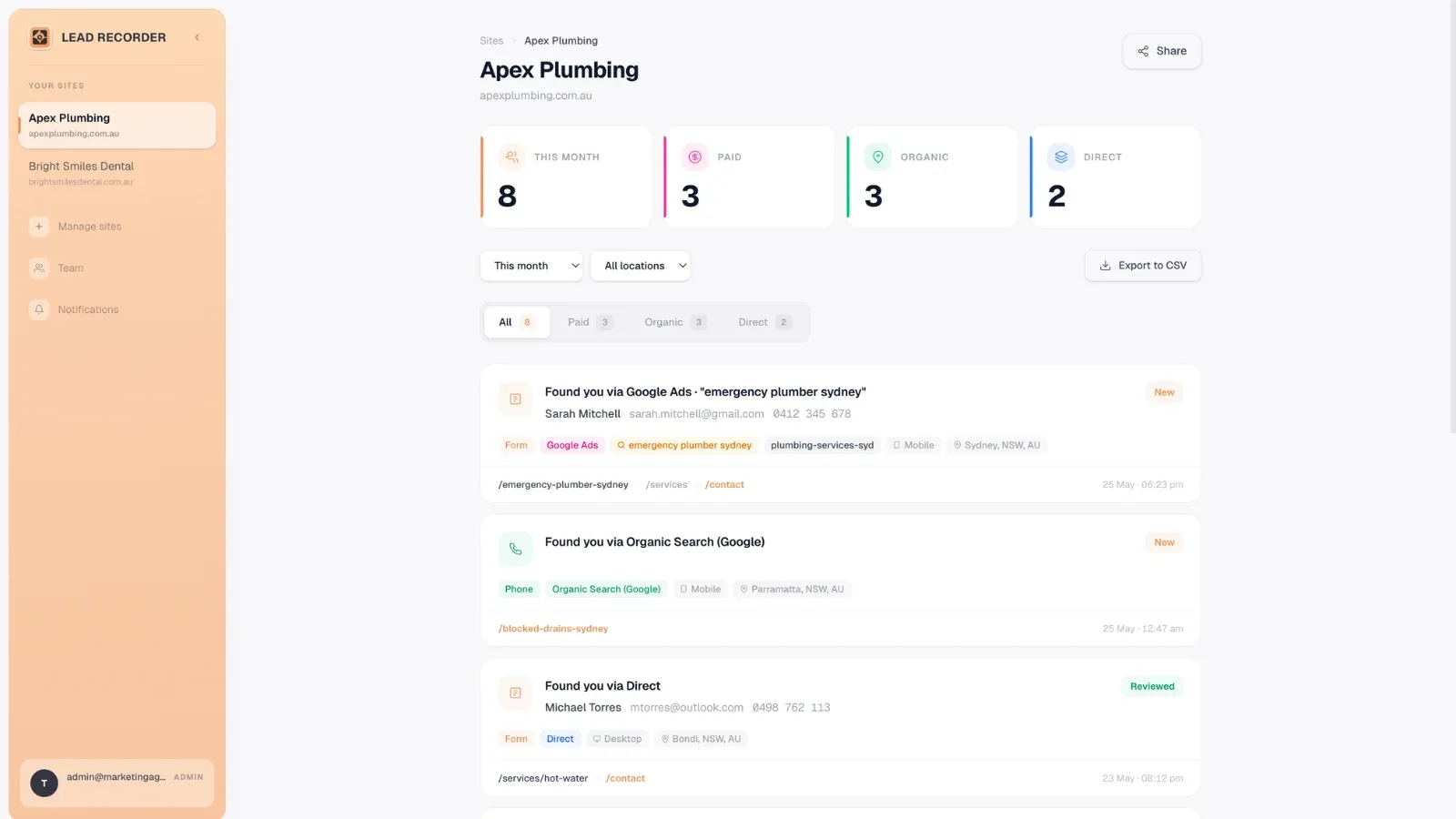 Lead Recorder preview