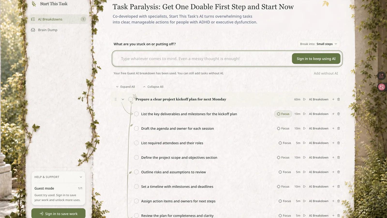 Start This Task preview