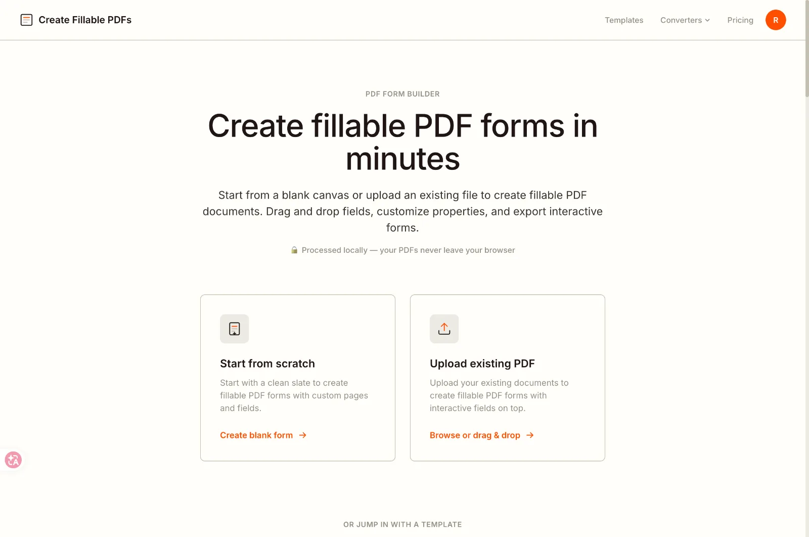Create Fillable PDF Forms Online preview