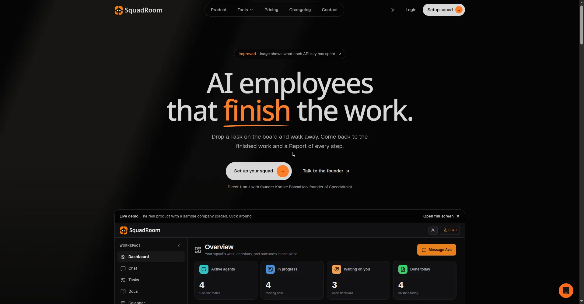 Homepage hero