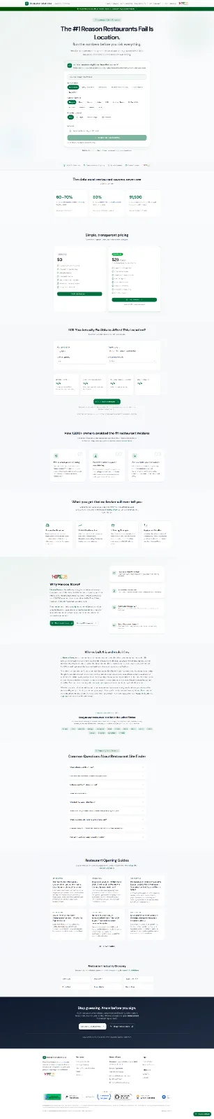 Restaurant Site Finder preview