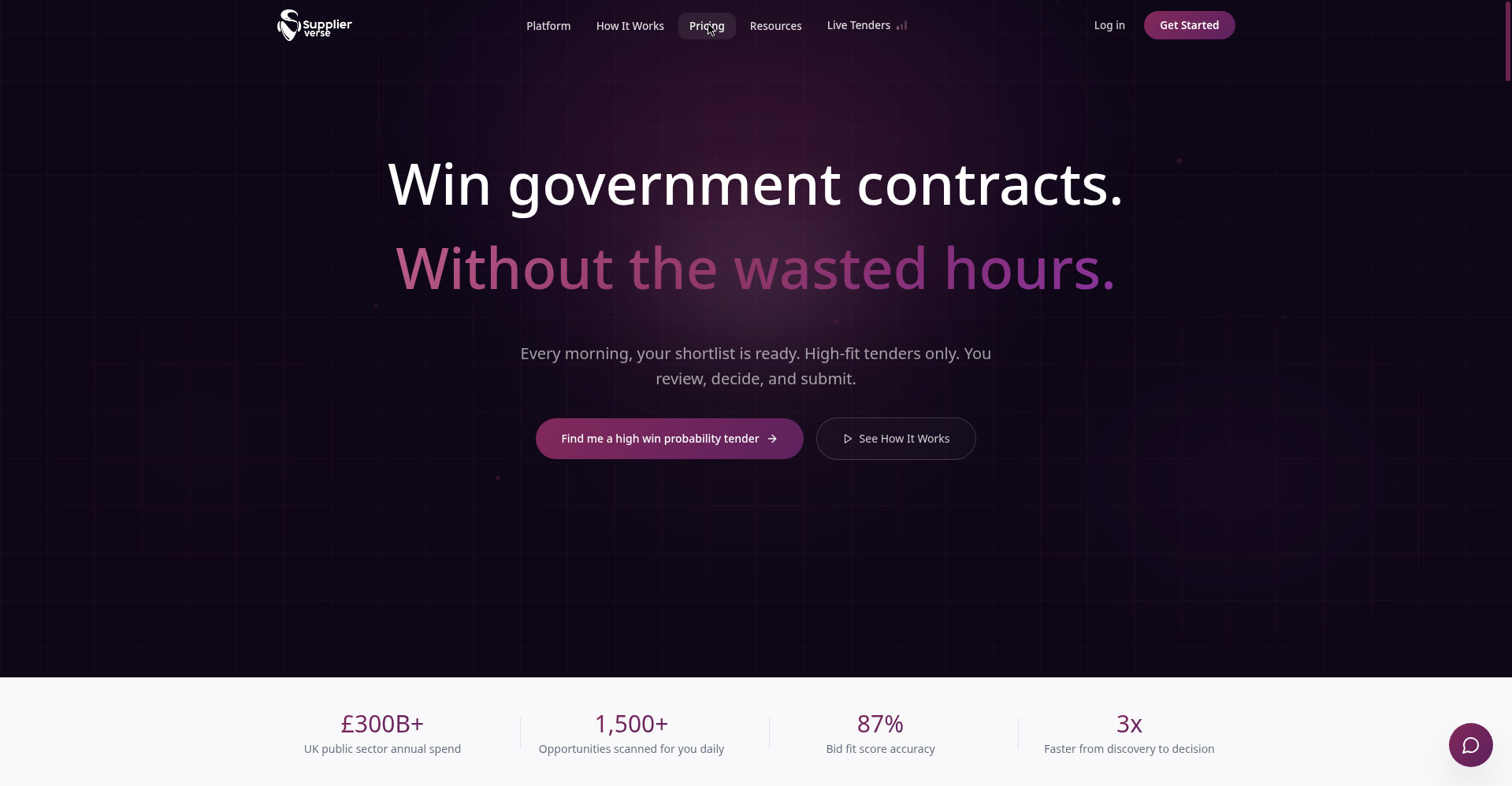SupplierVerse homepage