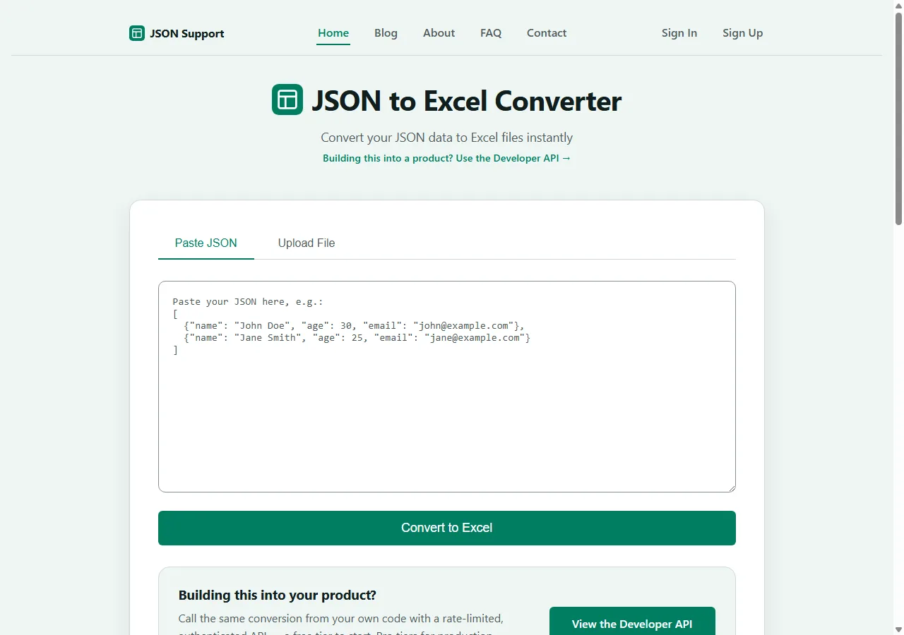 JSON Support preview