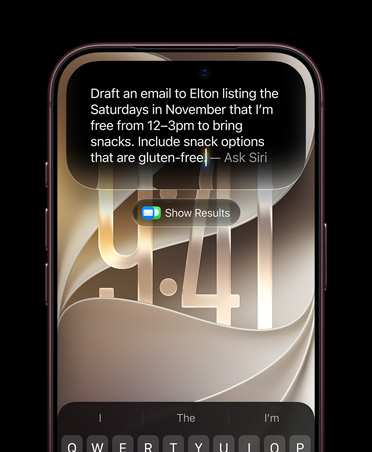Ask Siri drafting an email on iPhone