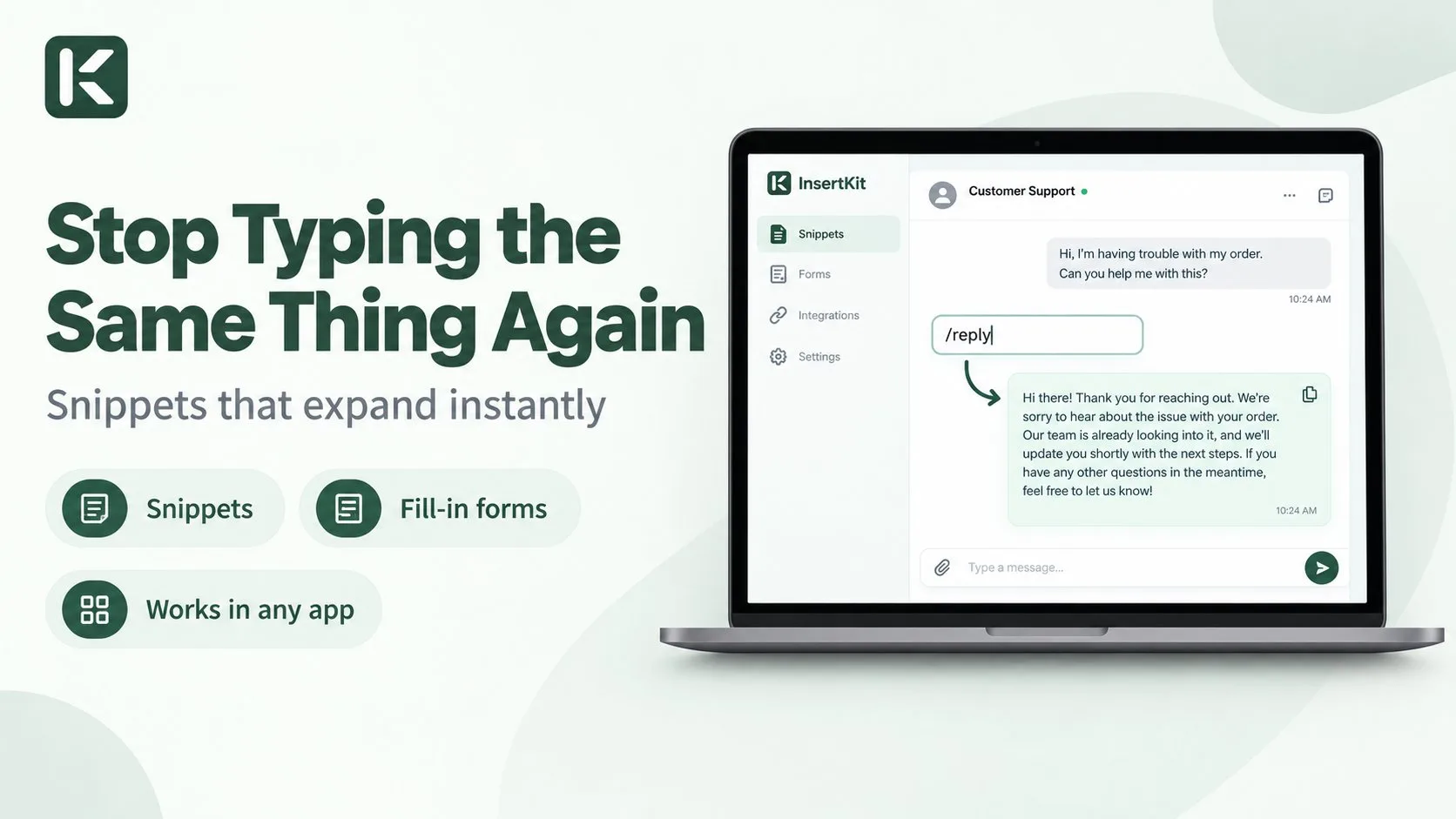 InsertKit voice typing, snippets and clipboard history