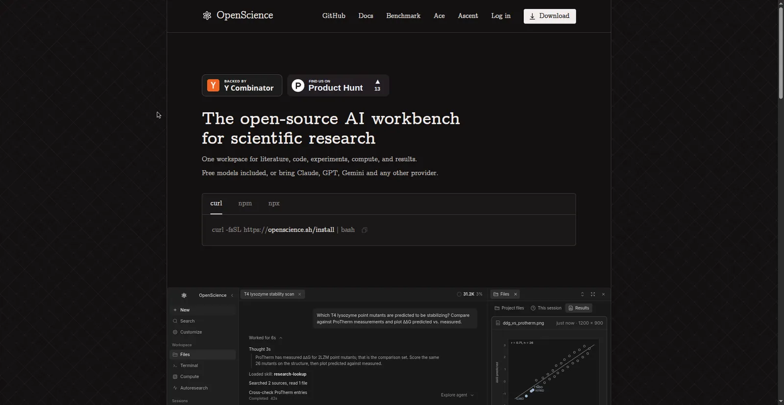 OpenScience homepage hero