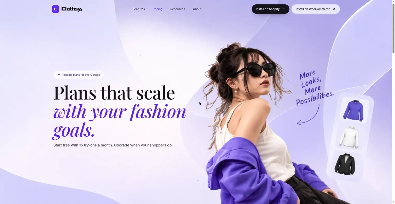 Pricing page