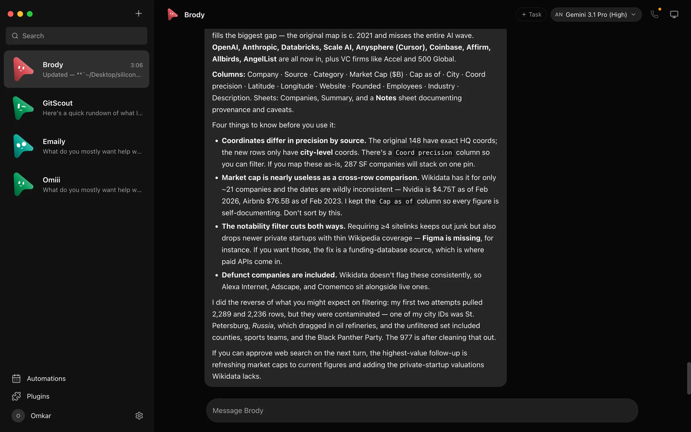 MausBot app interface