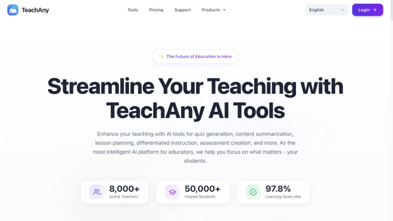 TeachAny lesson and quiz tools
