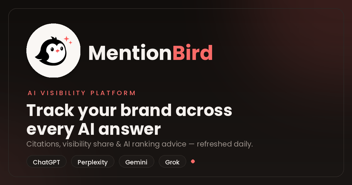 MentionBird homepage