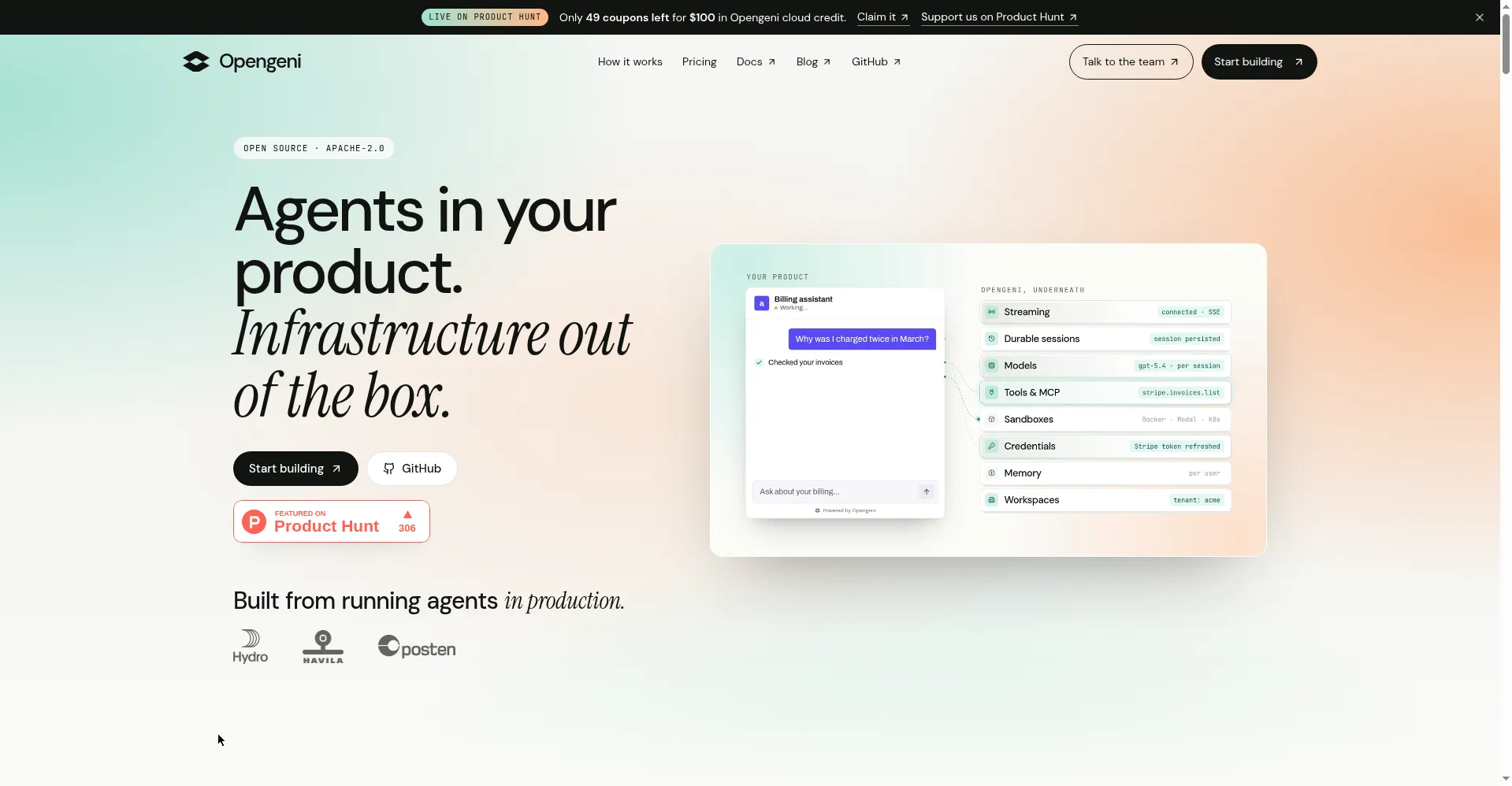 Homepage hero