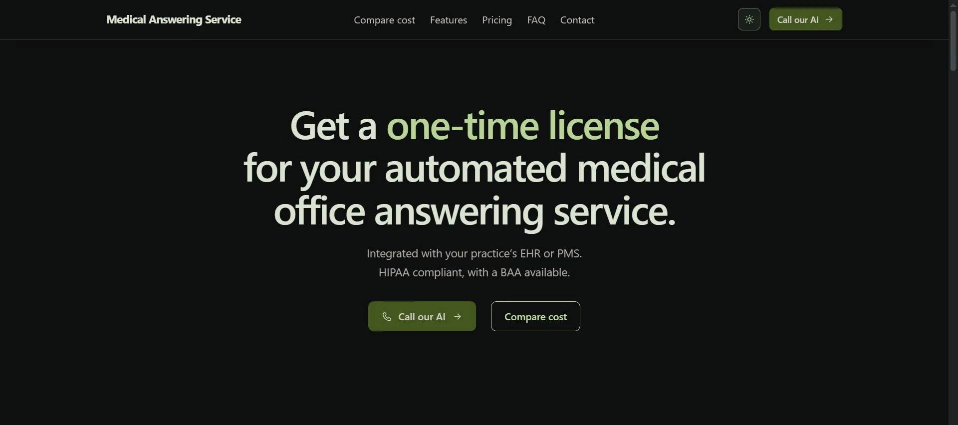 AI Medical Answering Service overview