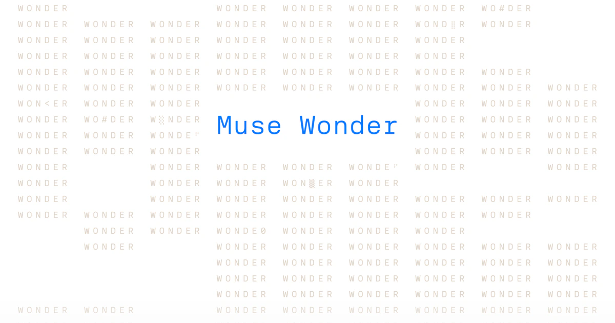 Muse Wonder announcement art