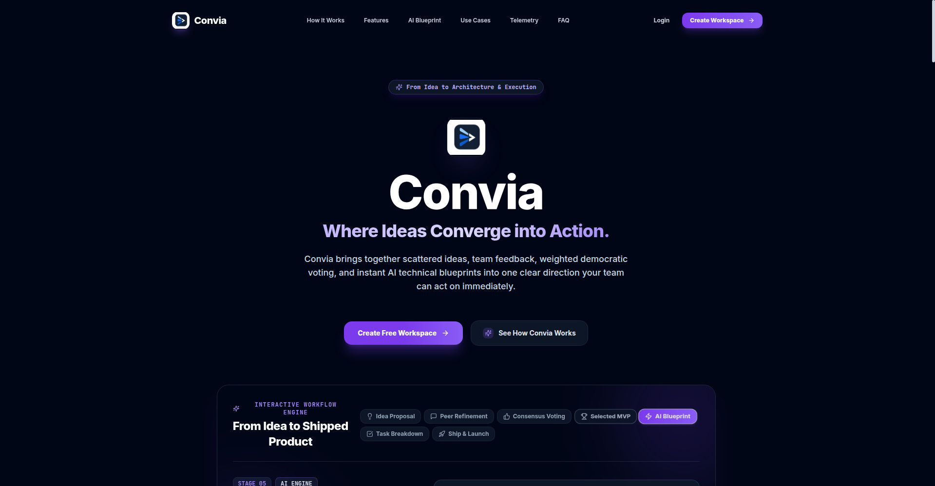 Homepage: Where Ideas Converge into Action