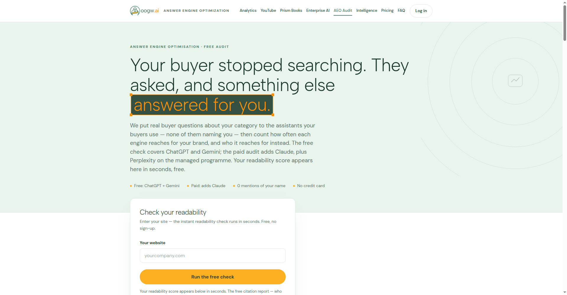 Homepage hero