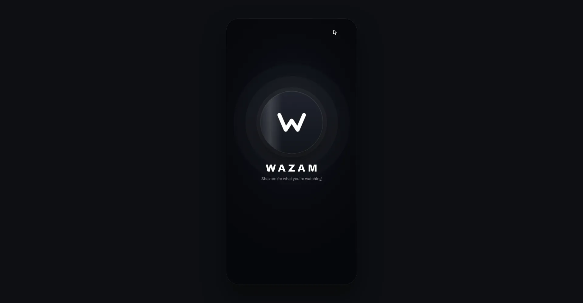 Wazam splash screen