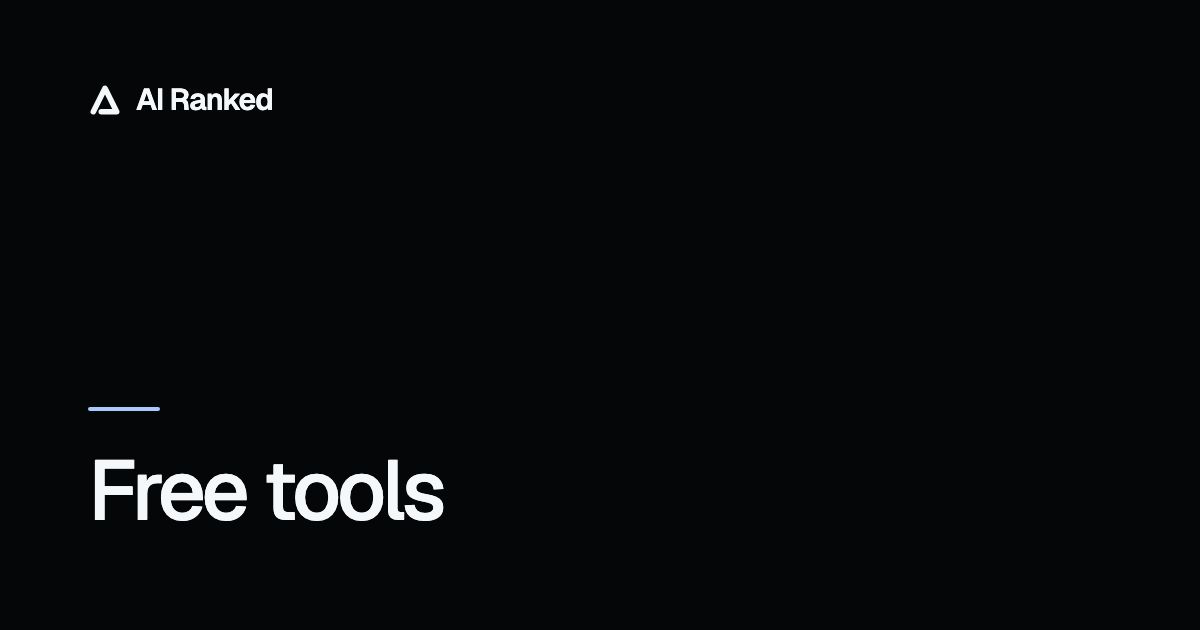 AI Ranked free tools page