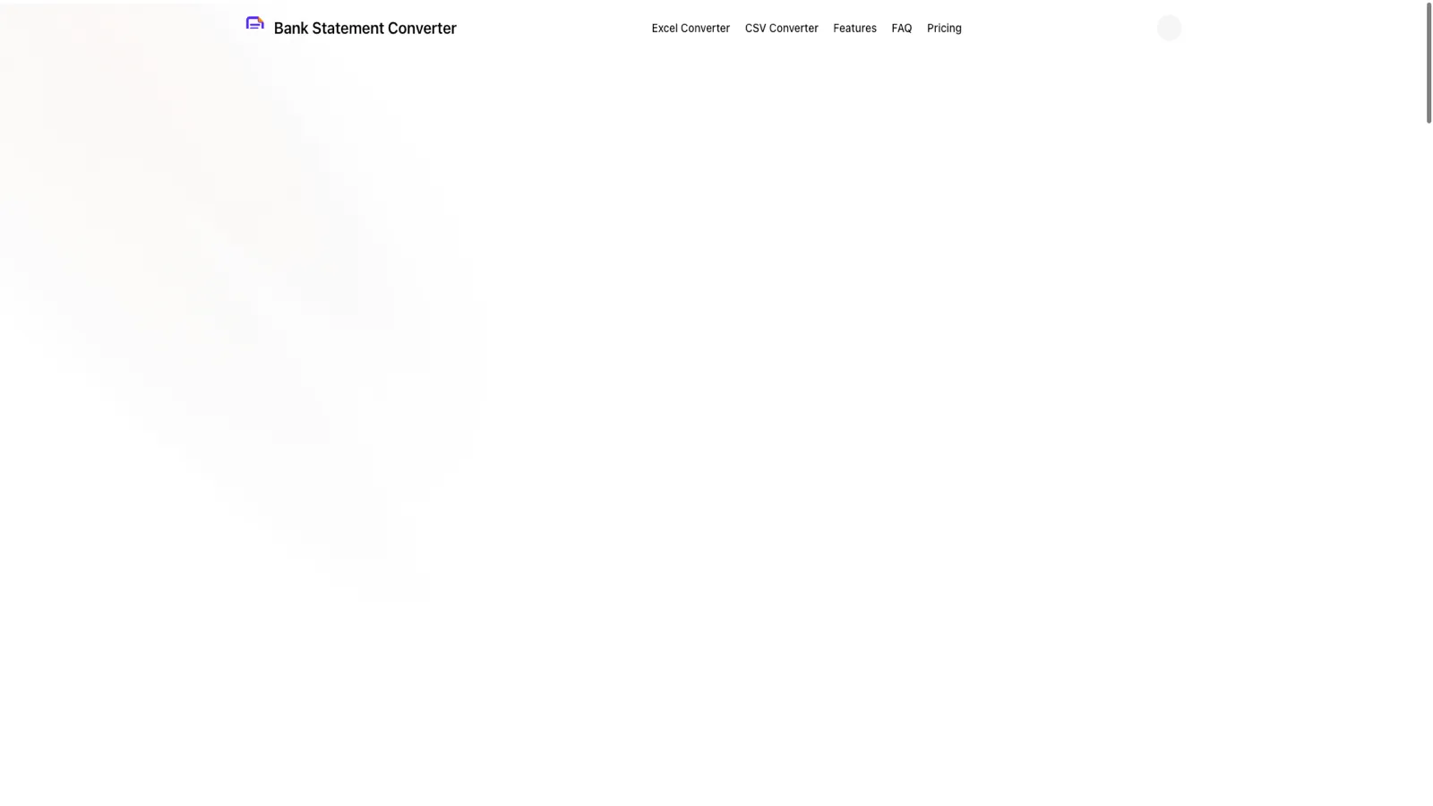 Bank Statement Converter document upload and export workflow