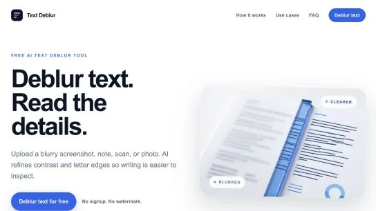 Text Deblur preview