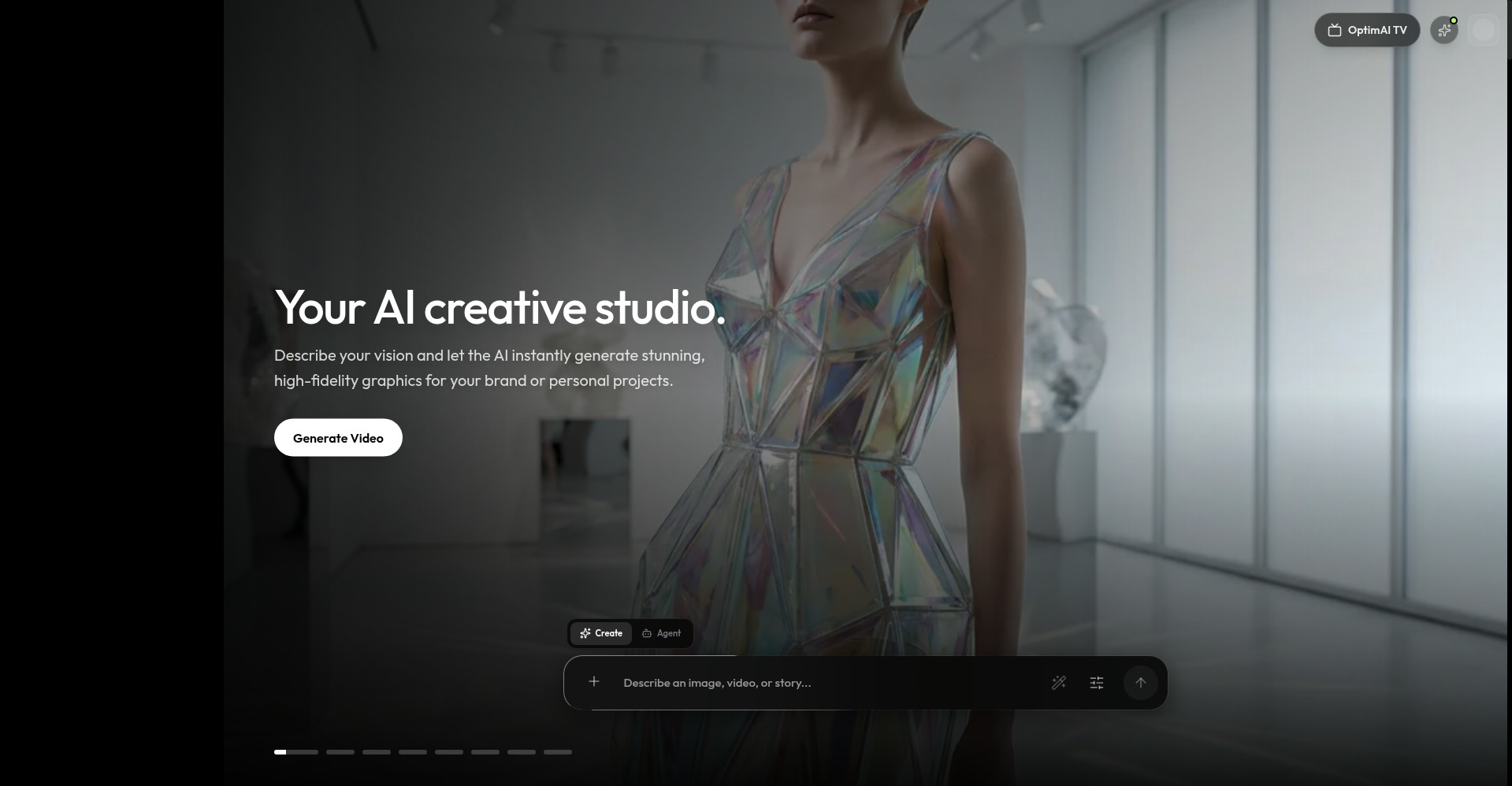 OptimAI Studio homepage