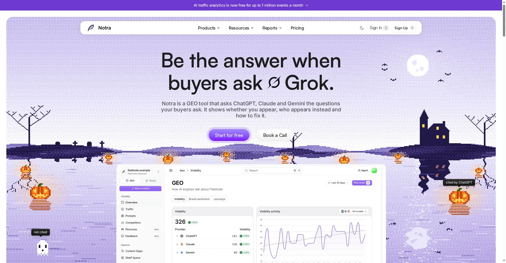 Notra homepage