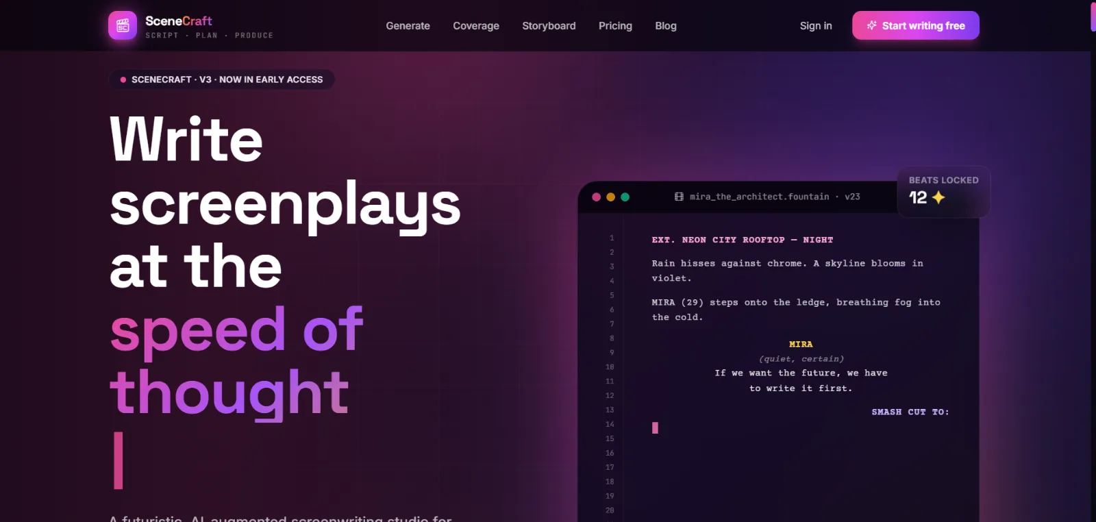 SceneCraft - AI preview