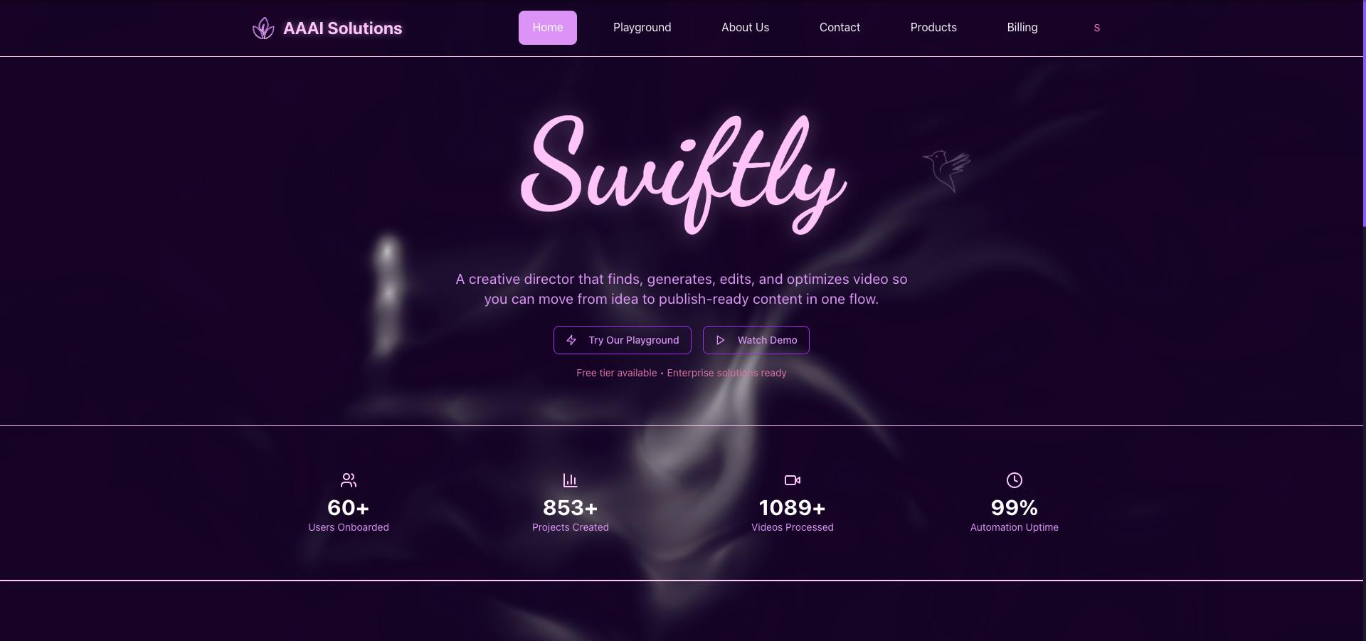 Swiftly — a creative director that finds, generates, edits, and optimizes video
