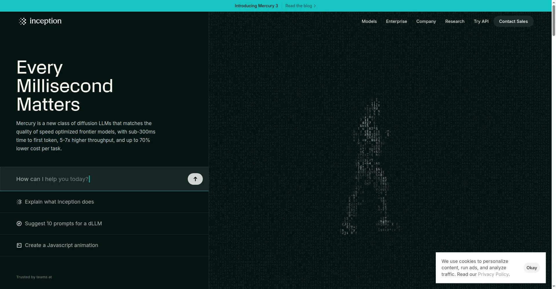 Inception homepage
