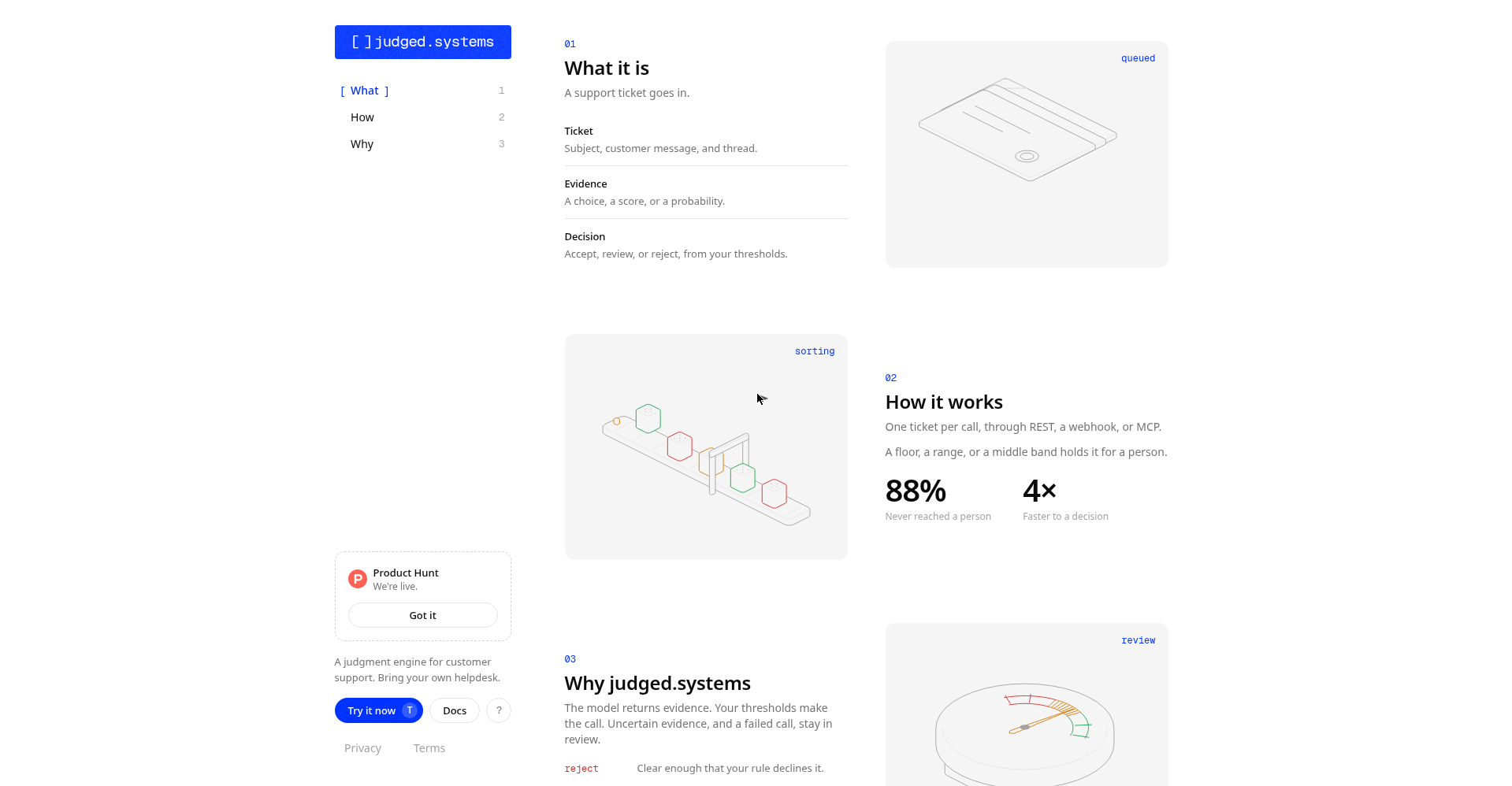 judged.systems homepage