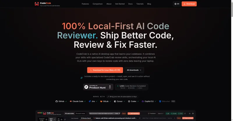 CodeCrab preview