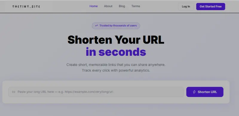 Thetiny.site preview