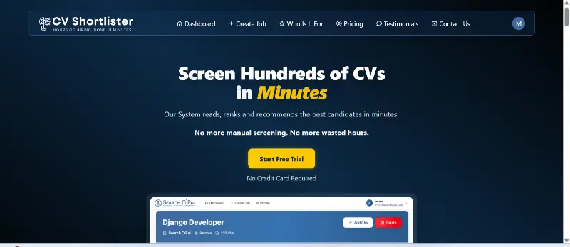 CV Shortlister preview