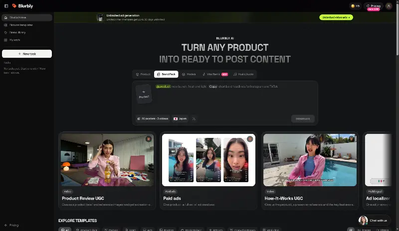 Blurbly preview