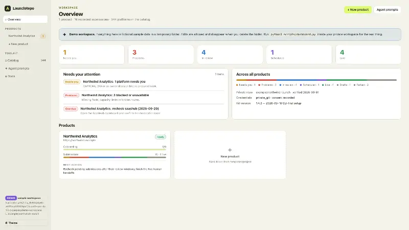 LaunchRepo preview