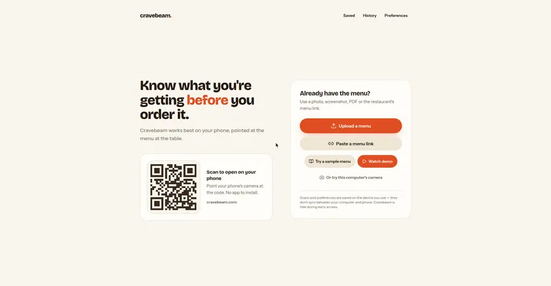 CraveBeam preview