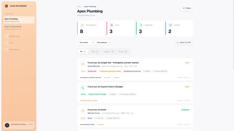 Lead Recorder preview