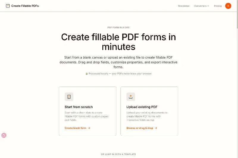 Create Fillable PDF Forms Online preview